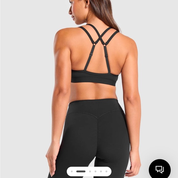 Gymshark Double Up Sports Bra - Black - Picture 2 of 2